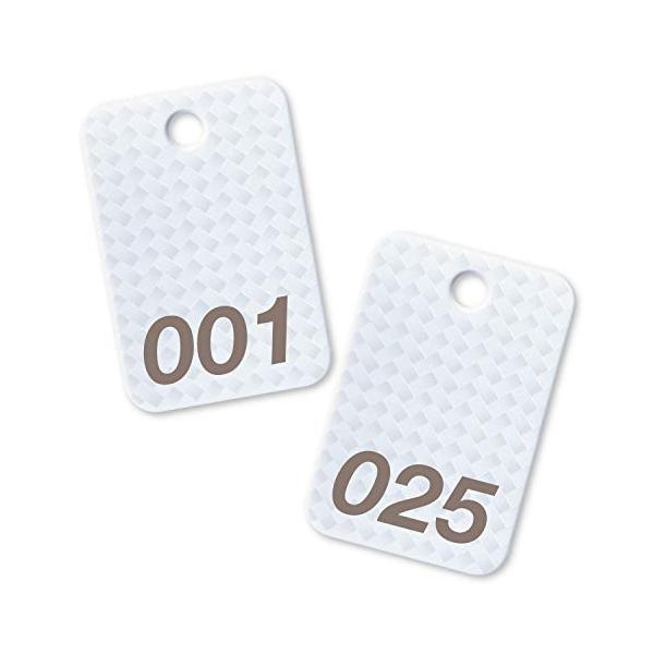 番号:1-25ホワイト/25枚/BF-80-WH・Color:ホワイトStyle:番号:1-25・パッケージ個数:1・高級感のある網目柄の角型番号札・荷物のお預かりや順番待ちの整理券として使用できます。・サイズW40×D60×H2.7 穴径...