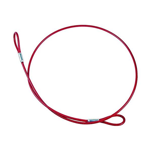 赤/1040mm/Y-68・Size:1040mmColor:赤・パッケージ個数:1・末端処理:両アイ加工・ロープ内容(ワイヤー径-被覆径×全長):3-4.3φ×1040mm・参考使用荷重:50kg・材質:鉄(赤ビニコート皮膜)