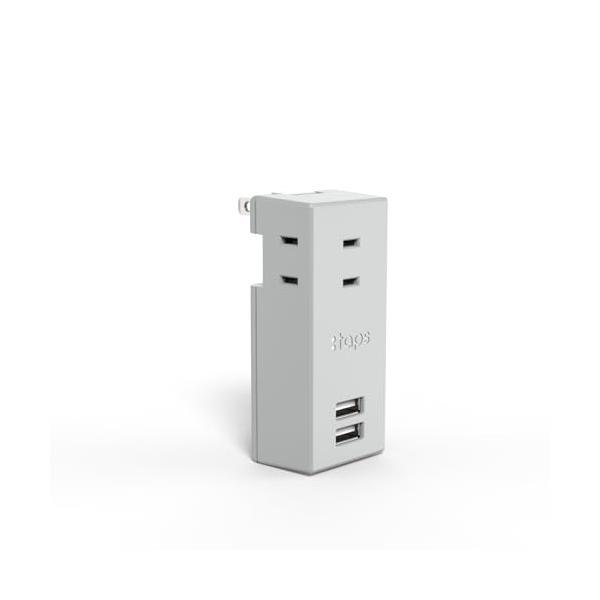 5)USB×2出力3.4A/3個口[雷ガード搭載]グレー/-/STPP500-GR・Style:5)USB×2出力3.4A/3個口[雷ガード搭載]・パッケージ個数:1・電源タップ USB モバイルタップ 雷ガード搭載・コンセント挿し込み口/...