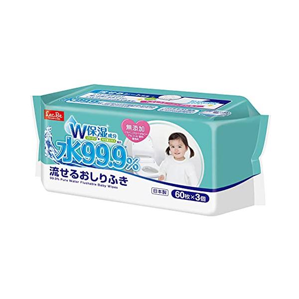 Multicolor/60枚 (x 3)/E00870・Size:60枚 (x 3)・パッケージ個数:1・●規格：流せるおしりふき ●入数：60枚×3個 ●材質：パルプ・レーヨン ●シート寸法：180×140mm ●成分：水・加水分解コラー...