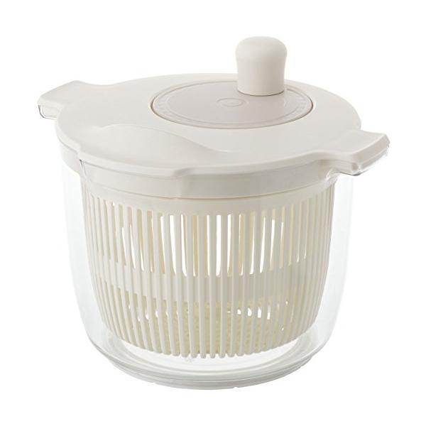 サラダスピナーホワイト/2.3L/E526120H・Style:サラダスピナーColor:ホワイト・パッケージ個数:1・サイズ:約21.1×17.7×16.7cm・材質:フタ部・水切りカゴ/PP、本体/PS、滑り止め/シリコーンゴム・原産国...