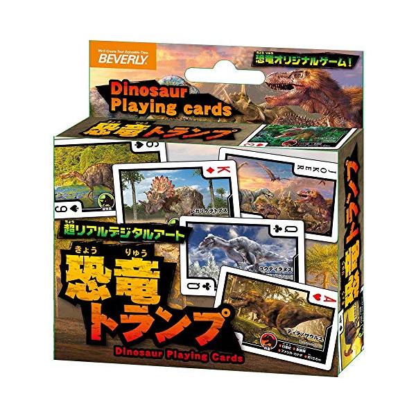 -/-/TRA-067・パッケージ個数:1・リアルな恐竜アートが楽しめる・6種類のオリジナルゲーム遊び方説明カード入り・セット内容:トランプ54枚(ジョーカー2枚)、カードケース1個、遊び方説明カード6枚・対象年齢 :5才以上