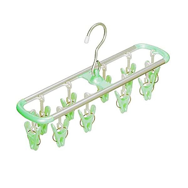 角ハンガー 10ピンチグリーン/ハンガー/85214・Style:角ハンガー 10ピンチ・パッケージ個数:1・メーカー型番:85214・サイズ:縦33×横9×奥行20cm・重量:110g・素材:アルミ、ポリプロピレン、ポリエチレン、鋼・原産...
