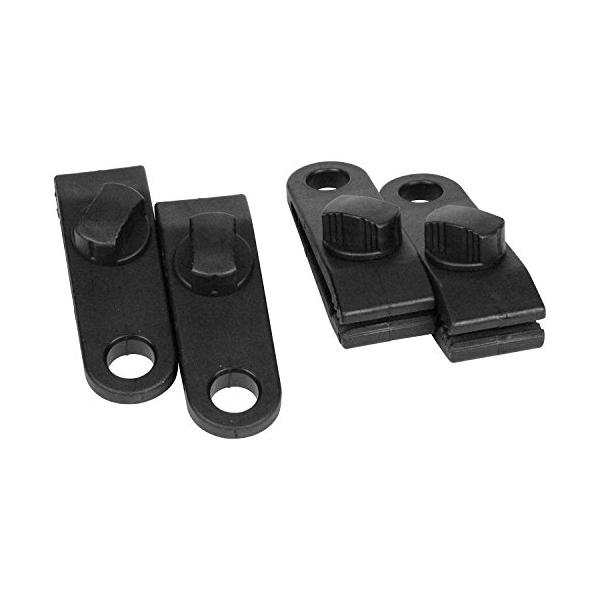 インダストリアルブラック/4個 (x 1)/SKC-401TC・パッケージ個数:1・用途:ハトメ穴のないシートをハトメ代わりとして穴をあけずに強力固定・特徴1:テントやタープ、日よけシートなどを簡単・強力につかむクリップ・特徴2:強力につか...