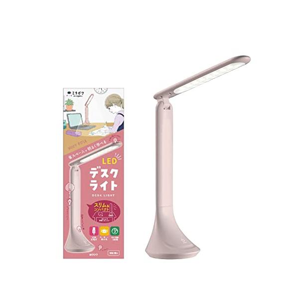 Usb 充電 式ヌーディーローズ/-/MT010RD・Color:ヌーディーローズ・パッケージ個数:1・省スペースで明るく学べるLEDデスクライト・特徴(1)3段階に明るさを調整できる・特徴(2)USB充電式、microUSBコード付き・特...
