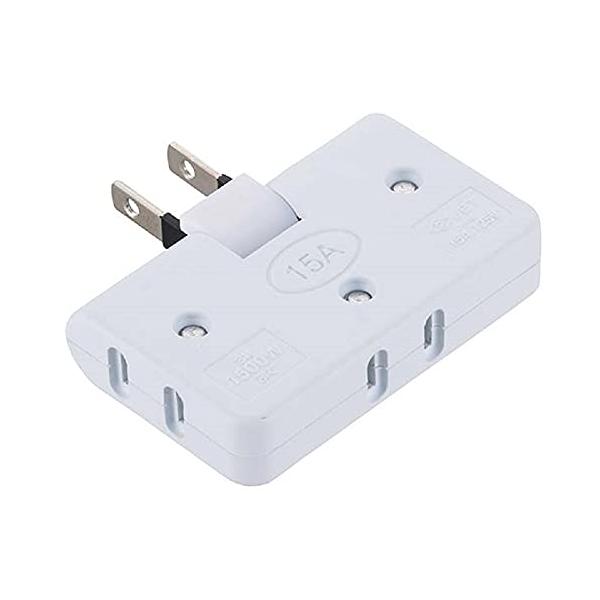 コーナータップホワイト/3個口/HS-TM3FA1-W・Style:コーナータップ・パッケージ個数:1・コンセント：3個口・合計1500Wまで・カラー：ホワイト