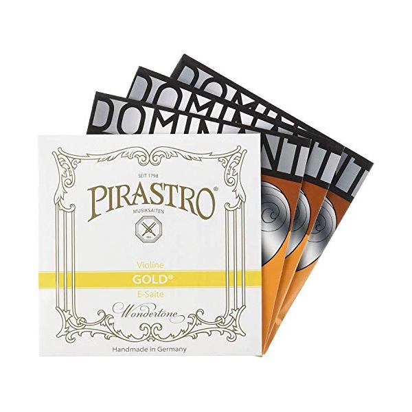 ゴールド/E線ループエンド/3158・131.132.133・Size:E線ループエンド・パッケージ個数:1・バイオリン弦の定番ドミナントのA D G線に人気のE線ゴールド(ピラストロ)の4本セットです。・E線:3158 GOLDスチール・...