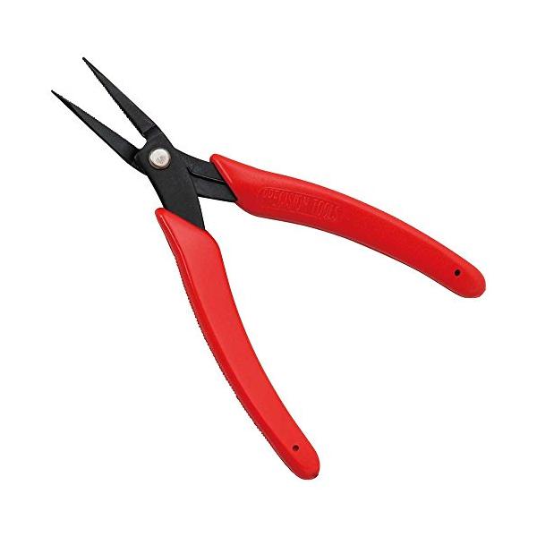 先細プライヤーBlack/-/EMH-3・Style:先細プライヤー・パッケージ個数:1・用途:ホビー、精密作業等・特徴1:先細のため、細かい曲げ加工などに最適・特徴2:手にやさしく、すべりにくいグリップ・切断能力:銅線1.2mm・軟鉄線0...