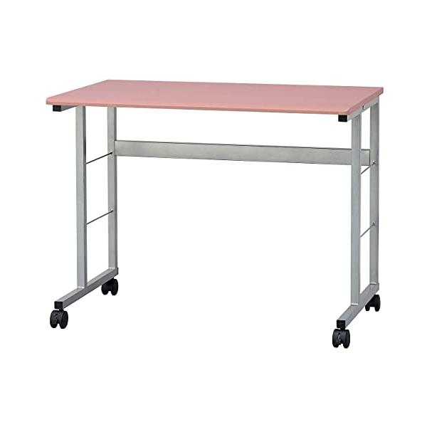 キャスターデスクナチュラル/W90×D60×H70cm/HEC-9060NM・パッケージ個数:1・本体寸法：W900×D600×H700mm・本体重量：11.2kg・材質：天板/MDF PVC貼り、フレーム/スチール 粉体焼付塗装、キャスタ...