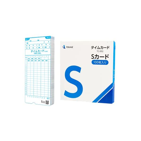 タイムカード Sカード/-/-・パッケージ個数:1・商品名称：タイムカード・ブランド：TOKAIZ・型番：TC-002・商品仕様：カード番号001〜100 (100枚入り)(月ごと100人まで対応)サイズ：W85*H188*D0.35 mm...