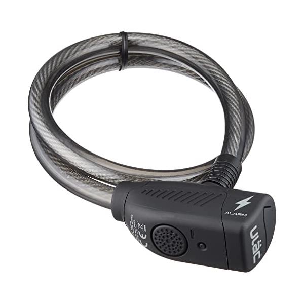 ブラック/スモーク/-/AL7P・Color:ブラック/スモーク・12mm*70cm 110DBアラームワイヤー錠（ディンプルキー）・100デシベルの振動/カットアラーム機能で、 自転車を長い時間放置する愛好者に適用です。アラームは2段階で...