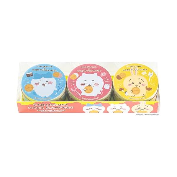 なし/-/ちいかわ3イリ・バニラ・ストロベリー風味・チョコレートのクリームをサンドしたミニサイズのゴーフルをちいかわのパッケージに詰めました・「ちいかわ」とちいさくてかわいい「ミニゴーフル」がコラボ・バニラ、ストロベリー風味、チョコレートの...