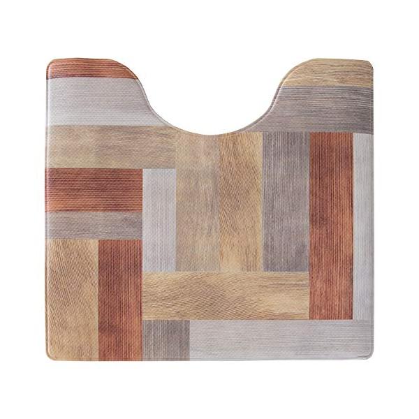 拭ける3. ウッド/55 x 60 cm (長方形)/4548622743739・パッケージ個数:1・サイズ：約55cm×60cm（首下： 約41cm）・マットの高さ:約5mm・素材：塩化ビニル樹脂・原産国：中国・水、汚れをはじいてさっとひと拭き