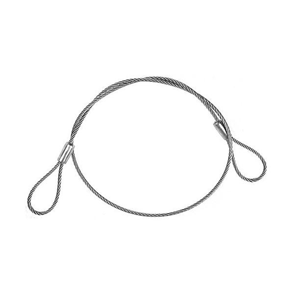 Y-22-/-/Y-22・Style:Y-22・パッケージ個数:1・ロープ内容:径2.5×600mm・参考使用荷重:100kg・末端処理:両アイ加工・商品サイズ:W100・H180・D5mm・材質:SUS304