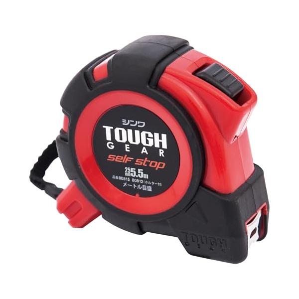 黒/長さ5.5 m/80815・パッケージ個数:1・●移動爪●セルフストップタイプ●JIS1級品●片面目盛●455mmピッチ表示:あり●減速ボタン:なし●ショックアブソーバー:あり・●テープ:スチール●本体:ABS樹脂、ラバー・●ストラップ...