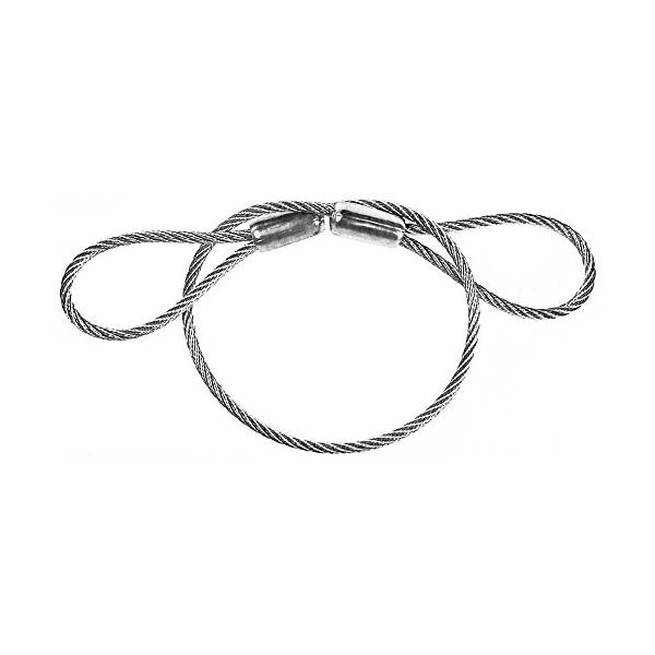 -/2.5x300mm/Y-50・Size:2.5x300mm・パッケージ個数:1・ロープ内容:径2.5×300mm・参考使用荷重:100kg・末端処理:両アイ加工・商品サイズ:W100・H180・D5mm・材質:SUS304