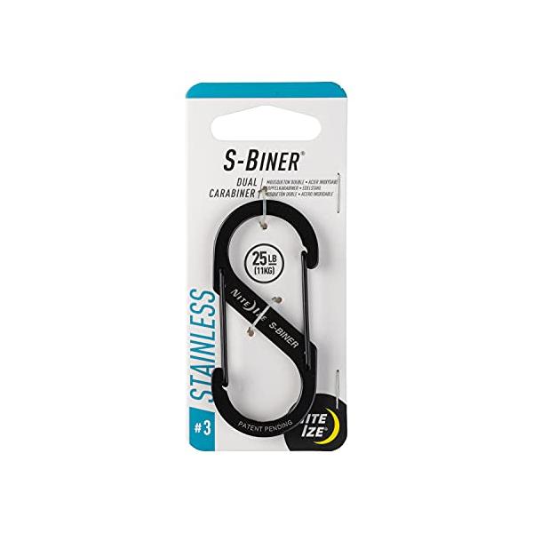 ブラック/3/SB3-03-01・Color:ブラック・パッケージ個数:1・S字型のステンレス・アクセサリーカラビナ。2箇所のフックで、取り付け&amp;取り外しを別々に行うことができるとても便利なアイテムです。・クライミングや荷物の運搬に...