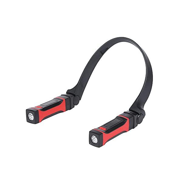 他サイト： オーム電機 ＬＥＤネックツインライト（240lm/単3×2本使用/保護等級IPX3/ブラック+レッド） LHP-N24A5')の商品画像