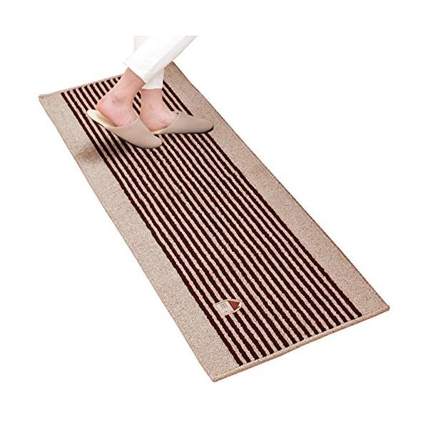 カントリーブラウン/45 x 120 cm (長方形)/-・Size:45 x 120 cm (長方形)Color:ブラウン・パッケージ個数:1・サイズ：約45cm×120cm（マットの高さ 約8mm）・素材：ポリエステル50％・綿32％・...