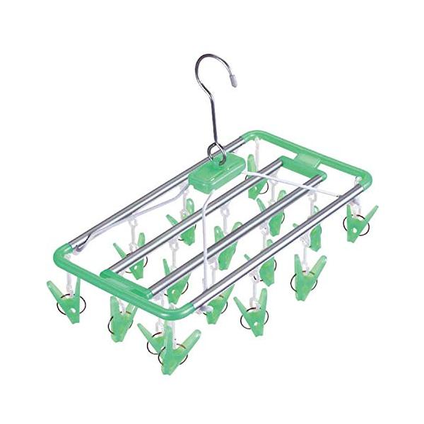 角ハンガー 16ピンチグリーン/角ハンガー/84553・Style:角ハンガー 16ピンチ・パッケージ個数:1・メーカー型番:84553・サイズ:縦34×横17.5×奥行27cm・重量:280g・素材:アルミ、ポリプロピレン、ポリエチレン・...