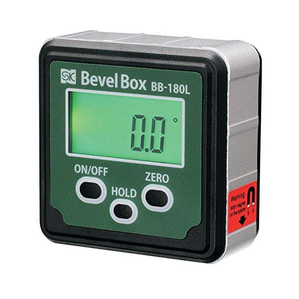 BB-180L-/-/BB180L・Style:BB-180L・パッケージ個数:1・サイズ(mm):59×59×28・測定範囲(°):±180.0・最小表示(°):0.1・読取精度(°):±0.2・繰り返し精度(°):0.1