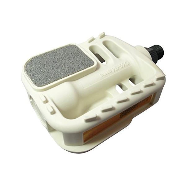 両面ペダルホワイト/小/112225・パッケージ個数:1・原産国:日本・材質:PP樹脂・製品サイズ:踏面 98x75mm、重量:377g(ペア)・ペダル軸サイズ:9/16・両面ペダル。左右セット