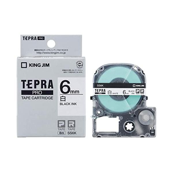 他サイト： KING JIM Proテープカートリッジ 白ラベル 6mm SS6Kの商品画像