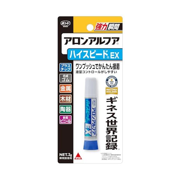 1本-/2g/#30424・Style:1本・パッケージ個数:1・個装形態:ブリスターパック・性状:シアノアクリレート系