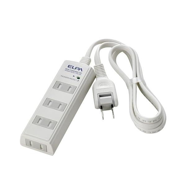 ホワイト/1m/WBT-4010SBN(W)・Size:1mColor:ホワイト・パッケージ個数:1・●電源ラインサージ低減…内蔵されたサージ低減素子(バリスタ)が雷および開閉サージを低減し接続された機器を守ります。 ●耐雷サージ表示LED...