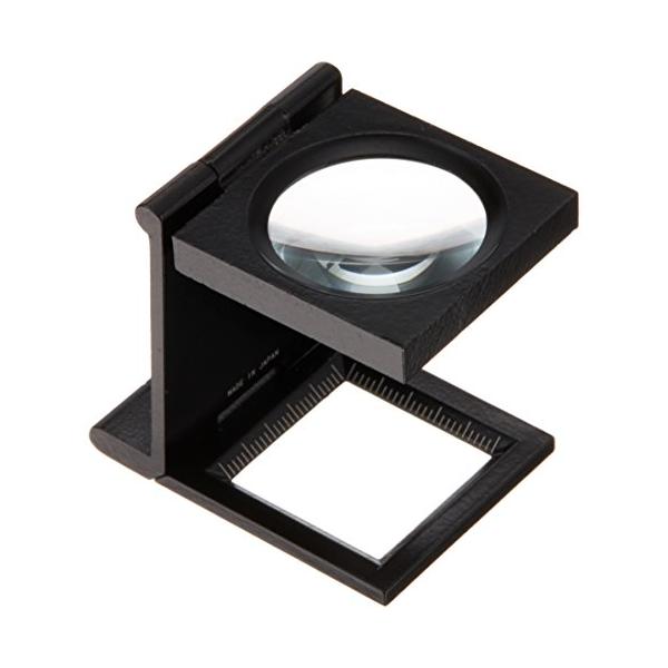 6倍ブラック/並/75763・Style:6倍・パッケージ個数:1・本体サイズ:51×38×50mm・製品質量:43g・ガラスレンズです・25mmの目盛付です・両手が自由に使えるスタンド型です