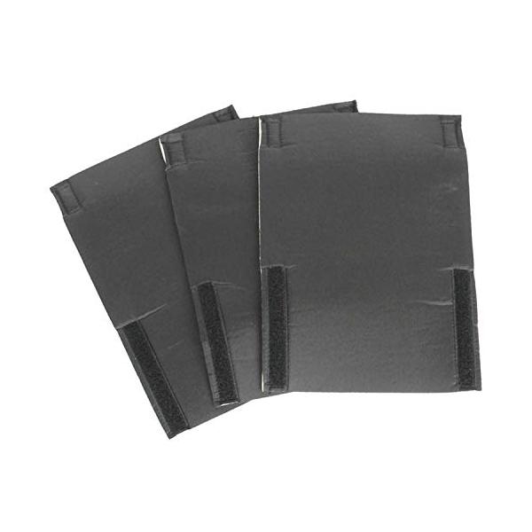 3枚入ブラック/幅180×長さ250mm・適合パイプ周 : 100mm〜200mm/RS-F1250・パッケージ個数:1・原産国:日本・材質:ポリエステル・ウレタン・適応パイプ周:100mm~250mm・カラー:シルバー・ディスプレイの違い...