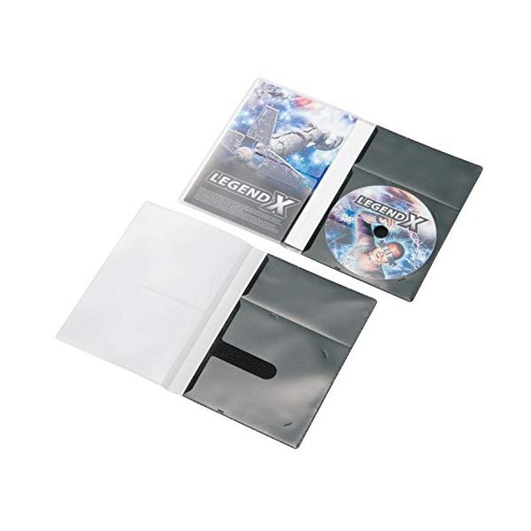 1枚収納 10枚パックブラック/DVD/CCD-DPD10BK・Size:DVDStyle:1枚収納 10枚パックPatternName:単品・パッケージ個数:1・ディスクだけでなく、ブックレットや裏ジャケットまで、付属品も収納できるトール...