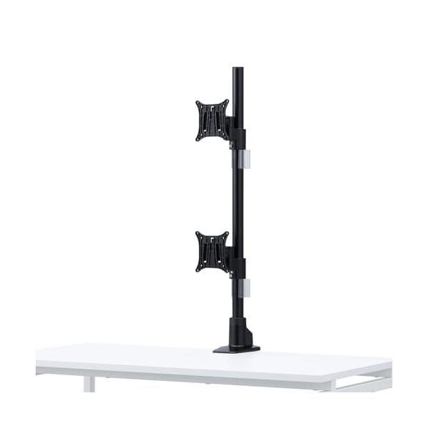 2画面・上下ブラック/-/CR-LA1503BK・Style:2画面・上下・パッケージ個数:1・2面モニタ搭載可能。水平多関節モニタアーム。