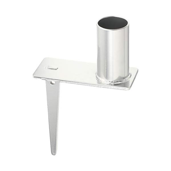 シルバー/-/MCFS・パッケージ個数:1・サッカー用コーナーフラッグ 杭のみ・台湾製・杭深さ12cm・パイプ高さ7cm・スチール