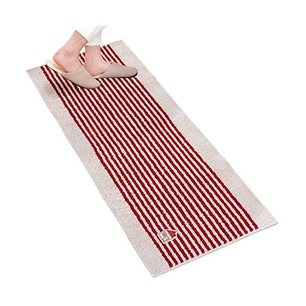 コテージ カントリーラスティックレッド/45 x 120 cm (長方形)/-・Size:45 x 120 cm (長方形)Color:レッド・パッケージ個数:1・サイズ：約45cm×120cm（マットの高さ 約8mm）・素材：ポリエステル...