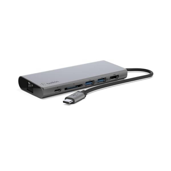 他サイト： Belkin 6 in 1 USB-C イーサネットハブ USB-C PD 60W 4K HDMI SDカード USB iPad/iPad Prの商品画像