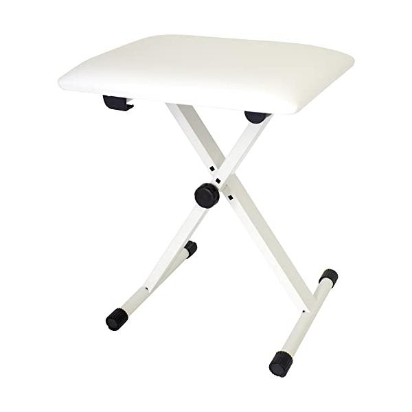 キーボードベンチホワイト/30cm x 40cm x 51cm/KBBC-01/WH・Color:ホワイトSize:30cm x 40cm x 51cm・パッケージ個数:1・高さの調節が可能なキーボード用ベンチ。コンパクトに折りたたみも可能...
