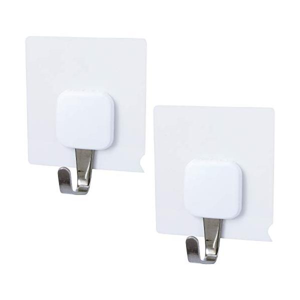 Mサイズホワイト/Medium/H-701・Style:MサイズPatternName:単品・パッケージ個数:1・サイズ:4.5×3×6cm・内容量:2個入・取付方法:吸着シート・耐荷重:5kg・超強力な特殊吸着シートをフックに採用している。