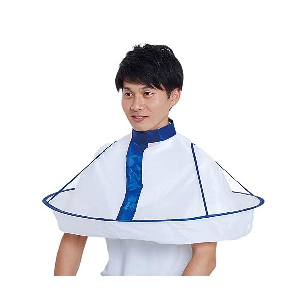 散髪ケープホワイト/通常/1008785・Style:散髪ケープ・パッケージ個数:1・商品仕様サイズ/使用時:(約)直径72cm、収納時:(約)直径20cm、適応サイズ/首周り:(約)26?44cm、材質/本体:ポリエステル、フレーム:スチ...