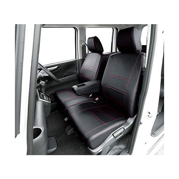 ボンフォーム (BONFORM) シートカバー ソフトレザーR N-BOX専用 レッド M4-33/4497-50-28