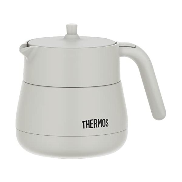 サーモス 真空断熱ティーポット ストレーナー付き 450ml ライトグレー TTE-450 LGY