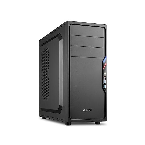 SHARKOONATX Micro ATX対応ミドルタワーPCケース 電源なし・ブラック SHAVS4VBK 商品画像 2