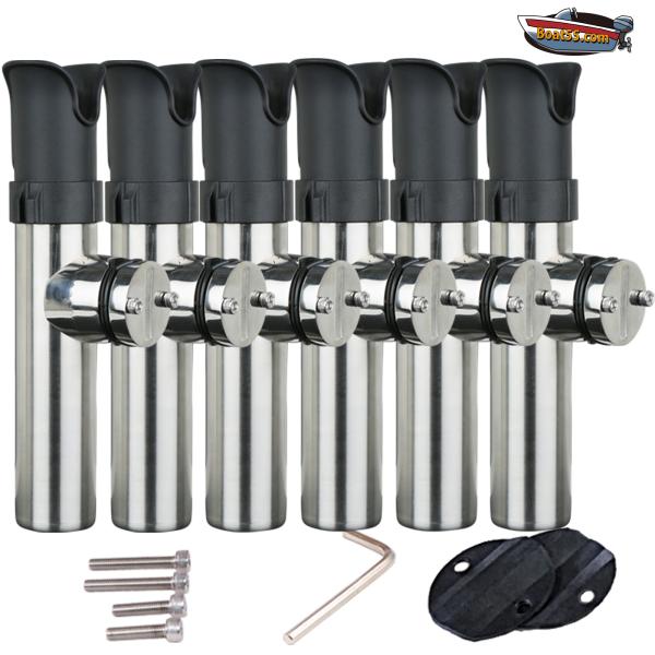 ステンレス製 クランプオン ロッドホルダー 6本セット 16 32mm対応 もれなく六角レンチプレゼント 角度調節可能 税込 送料無料 沖縄県を除く ボート用品 Nose Susrodholder6 Neoriders ボート55ドットコム 通販 Yahoo ショッピング