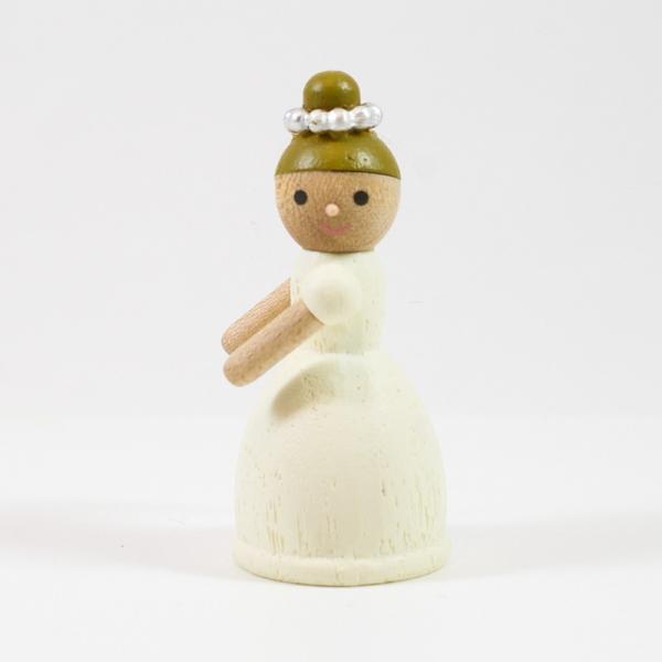 横向きの花嫁。横向きの花婿と組み合わせると手をつないだ形になります。別売の【wooderful life DIYオルゴール 回転ベース】にお好みのレイアウトで接着してオリジナルオルゴールを作ることができます。あなただけの組み合わせでお気に入...