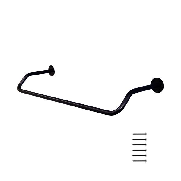 アイアンバー 物干し 90cm 壁付け くの字型 ハンガーバー ハンガー