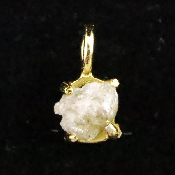 天然 グレー ダイヤモンド 原石 ペンダントトップ 0.29g 【榎本通商