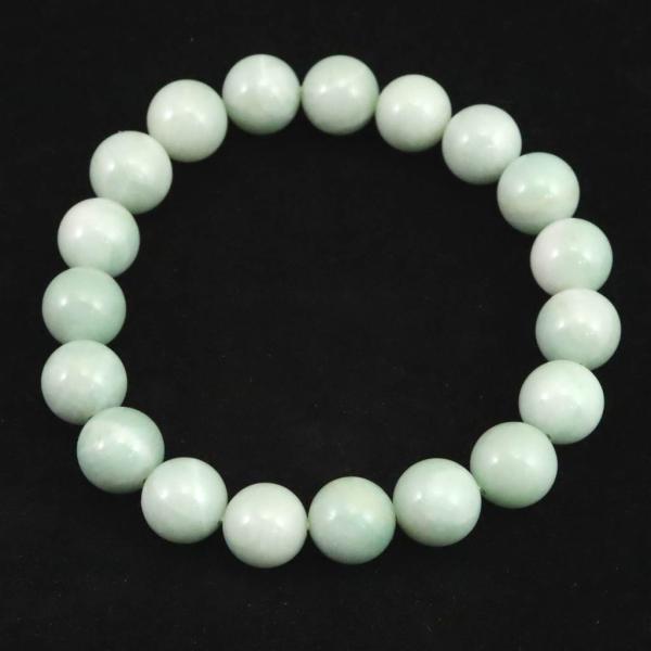 H&E社 ブルーグリーン アゼツライト（AZOZEO) 10mm玉ブレスレット 証明