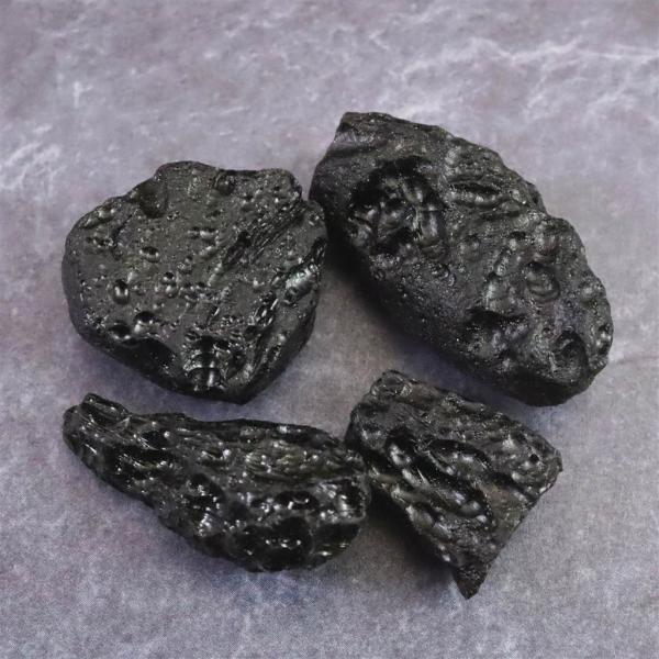 チベタンテクタイト 原石 4個セット  13.0g 【榎本通商41678】