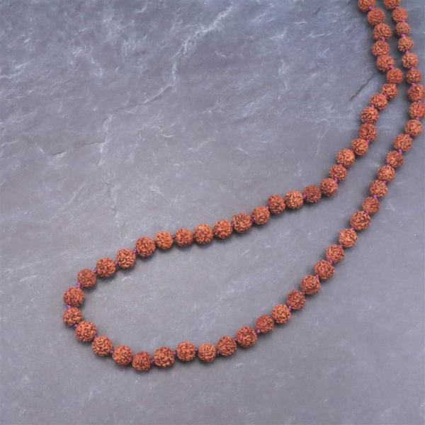 インドネシア産 ルドラクシャ 金剛菩提樹  8mm玉ネックレス 20.0g 【榎本通商46981】