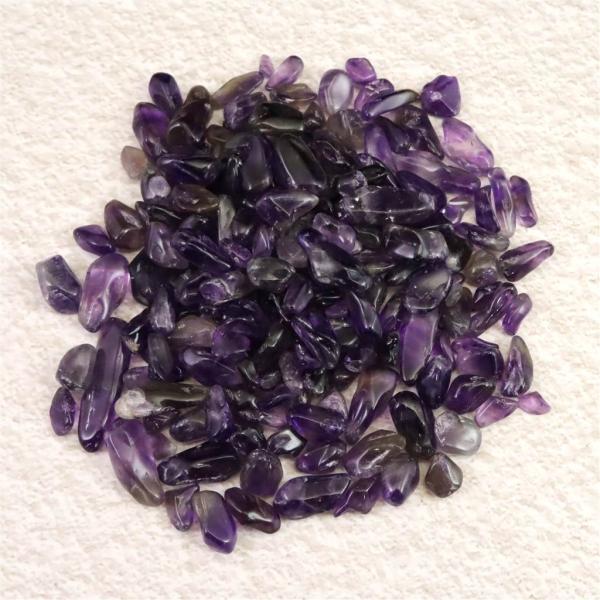 ウルグアイ産 アメジスト 紫水晶  さざれ(穴なしチップ) 100g 【榎本通商63975】